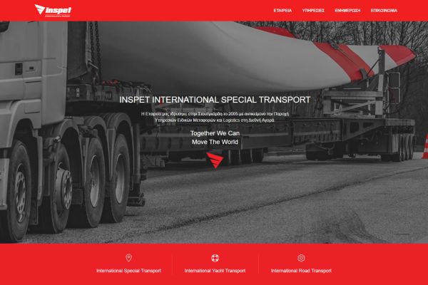 Website for Inspet International Special Transport